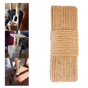 Sisal 로프 고양이 나무 DIY 스크래치 포스트 장난감, 고양이 등반 프레임 교체 로프, 책상 다리 바인딩 로프, 고양이 날카로운 발톱용