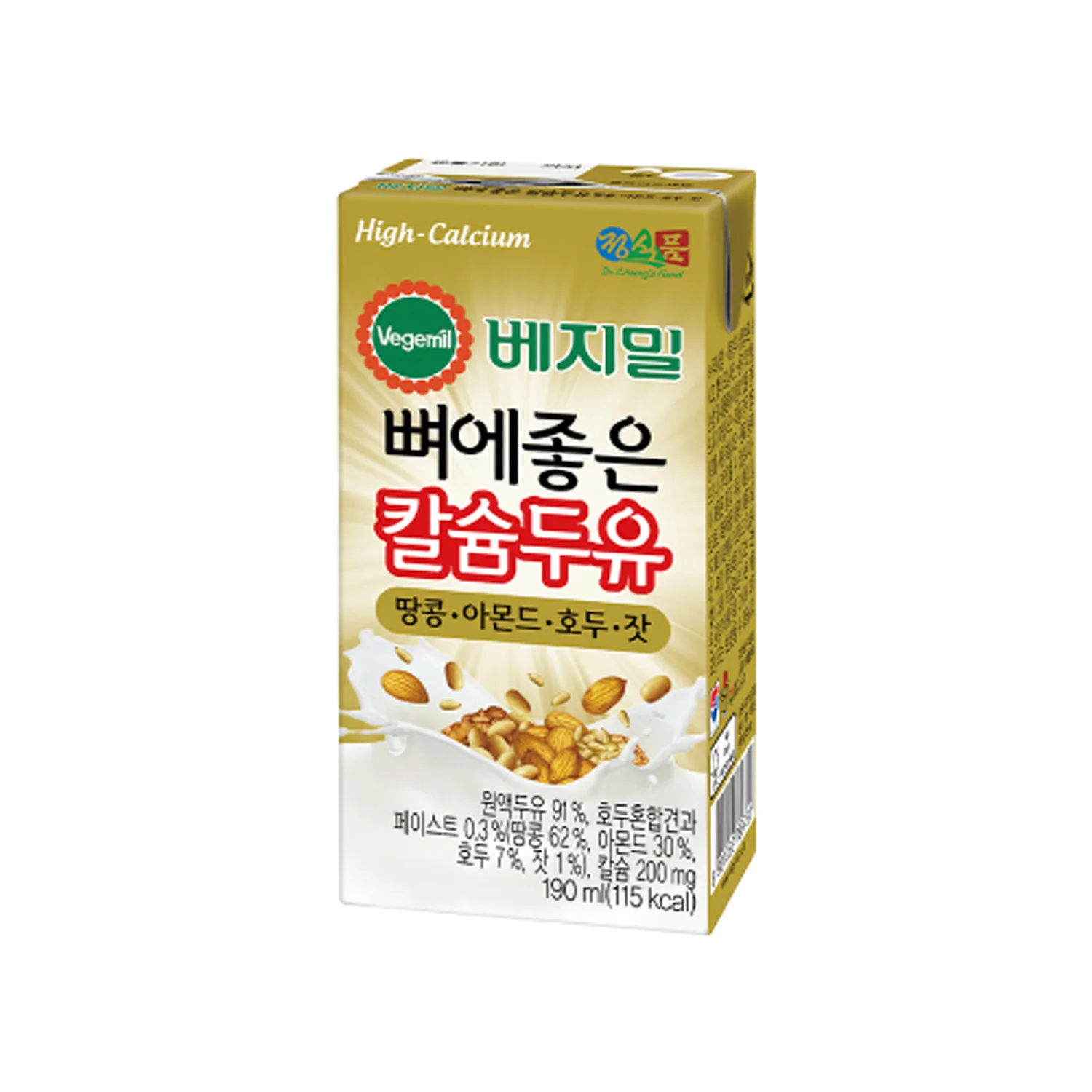 베지밀 뼈에좋은 칼슘 두유 땅콩아몬드호두잣 190mlx32팩