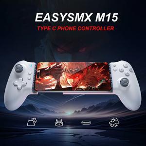 EasySMX M15 휴대폰 게임패드, C타입 홀 기계식 컨트롤러, 안드로이드 폰 아이폰 15 클라우드 게이밍 Xbox 게임 패스