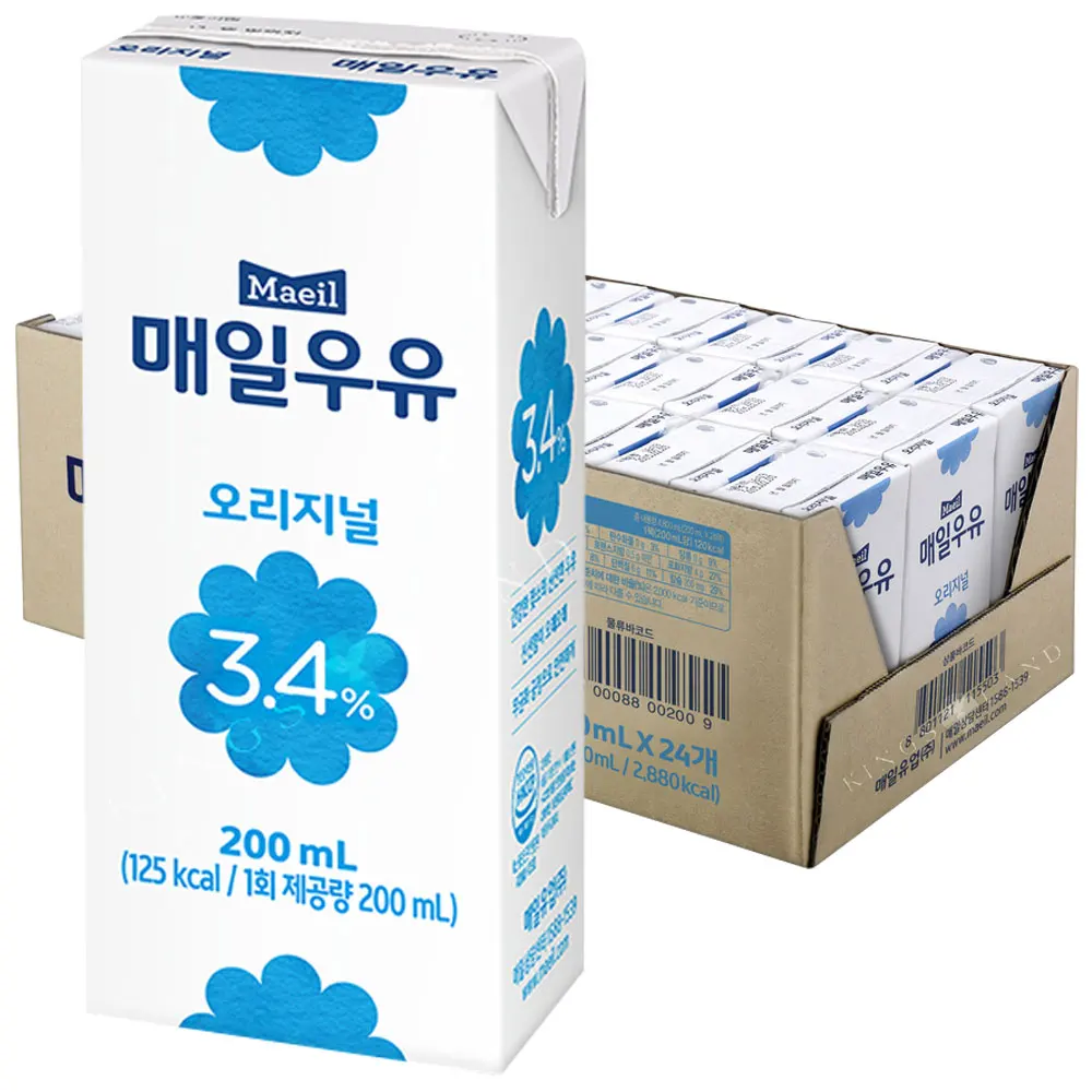 매일 멸균우유 200ml 24개