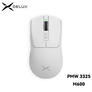 Delux M600 무선 게이밍 마우스, PMW3325, 49g 경량, 2.4G 듀얼 모드 연결, 매크로 충전식 마우스, PC 게이머용