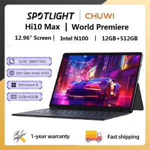 CHUWI 2 in 1 Hi10 Max 태블릿 PC, 12.96 인치 2880*1920 화면 코어 N100 노트북, 12GB RAM, 512GB ROM, 윈도우 11 태블릿, 2.4G, 5G 와이파이