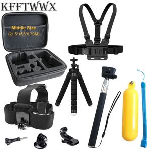 KFFTWWX 삼각대 액세서리, Go Pro Hero 12 11 10 9 마운트, 플로팅 바버 셀카봉, Go Pro 8 7 6 5 4 MAX SJ4000 ENEK H9R