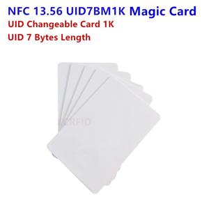 NFC 13.56Mhz S50 UID 0 블록 7 바이트 다시 쓰기 변경 가능 RFID 카드 키 태그 쓰기 가능 중국어 매직 카드 복사 클론