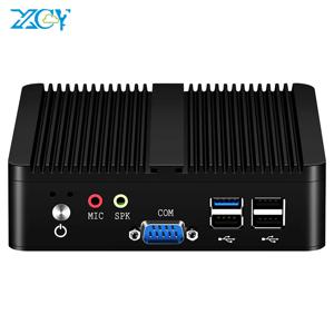 XCY 팬리스 미니 PC, 인텔 셀러론 J6412 듀얼 이더넷, 2x COM RS232 RS485, 윈도우 리눅스 HDMI VGA, 4x USB 와이파이 산업용 컴퓨터