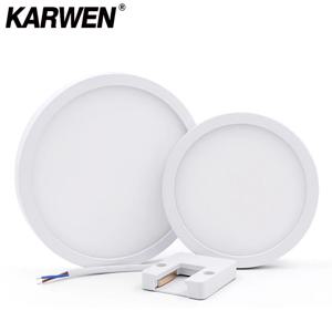 KARWEN led 천장 조명 패널 조명 표면 장착 6W 9W 13W 18W 24W AC 85-265V lampada led 램프 실내 현대 조명