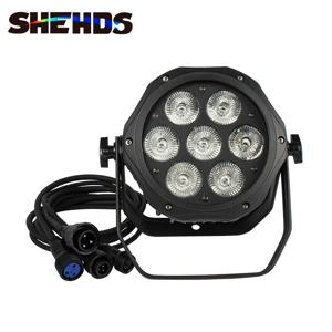 SHEHDS LED 파 7x18W RGBW + UV 하이 퀄리티 방수 조명, 야외 IP65 방수 DMX 효과 무대 조명, 전문 무대 DJ