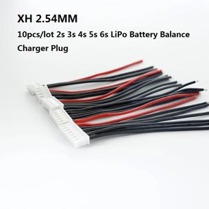 10 개/몫 2s 3s 4s 5s 6s LiPo 배터리 밸런스 충전기 플러그 라인/와이어/커넥터 22AWG 100mm JST-XH2.54 밸런서 케이블 RC 완구 용