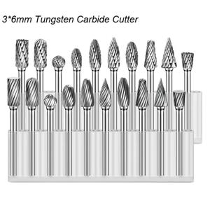 금속 드로잉 텅스텐 카바이드 밀링 커터 회전 도구 버, CNC 조각 연마 도구, 금속 가공 밀링 연마, 3*6mm