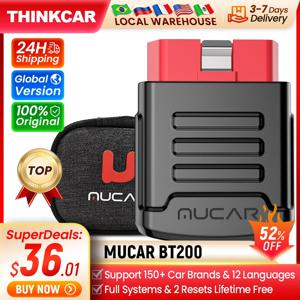 MUCAR BT200 블루투스 차량 진단 도구 오일 IMMO SAS 재설정 OBD2 스캐너 IOS 안 드 로이드 전체 시스템에 대 한 자동 코드 리더 진단