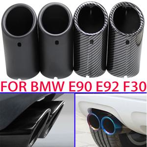 자동차 배기 머플러 팁 커버, BMW F30 2013-2018 E92 E90 3 시리즈 GT 325i 328i 스테인레스 스틸 액세서리, 70mm, 2 개