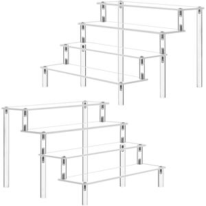 투명 아크릴 디스플레이 스탠드, 컵케이크 향수 인형 장식 및 정리용 라이저 랙, 아미보 펀코 POP 피규어용, 1-5 단