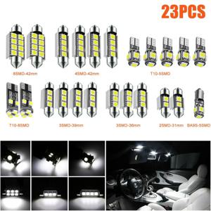 5050 자동차 LED 전구 인테리어 돔 트렁크 번호판 램프 키트, Bmw E53 E60 E90 용 흰색 LED 램프, T10, 23 개