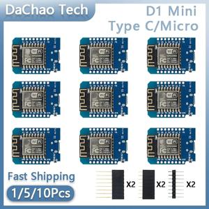 USB Wemos 와이파이 개발 보드, D1 미니 Nodemcu, ESP8266, ESP-12 ESP-12F CH340 V2, 3.3V, Met 핀