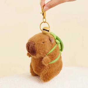 Capybara 봉제 인형 키체인, 귀여운 가방 펜던트, 크리에이티브 푹신한 동물 키링, 카와이 인형 키체인, 생일 선물, 2023 트렌드