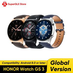 HONOR Watch GS 3 글로벌 버전 3D 곡선 유리 스마트워치, GS3 1.43 인치 AMOLED 스크린, 8 채널 정확한 건강 모니터링 시계