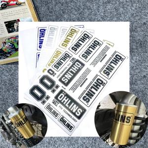 OHLINS 오토바이 방수 스티커, 모토 포크 서스펜션 클리어 로고 데칼, Nmax 155 R1200GS R1250GS TMAX500 DUKE390