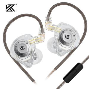 KZ EDX PRO X IEM 다이나믹 드라이브 이어폰, 하이파이 딥 베이스 사운드 이어버드, 스포츠 음악, 노이즈 캔슬링 헤드셋, 분리형 케이블 포함