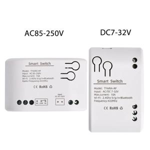 투야 스마트 리모컨 무선 와이파이 스위치 모듈, DC7-32V AC85-250V, 2200W RF 리시버, 10A, 와이파이 릴레이 DIY, 1CH