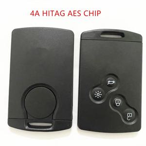 Keyless Go 핸즈프리 스마트 카드 원격 자동차 키 4 버튼 433MHz pcf7945 4A 칩, Renault Clio IV 4 Captur 2009-2017 용