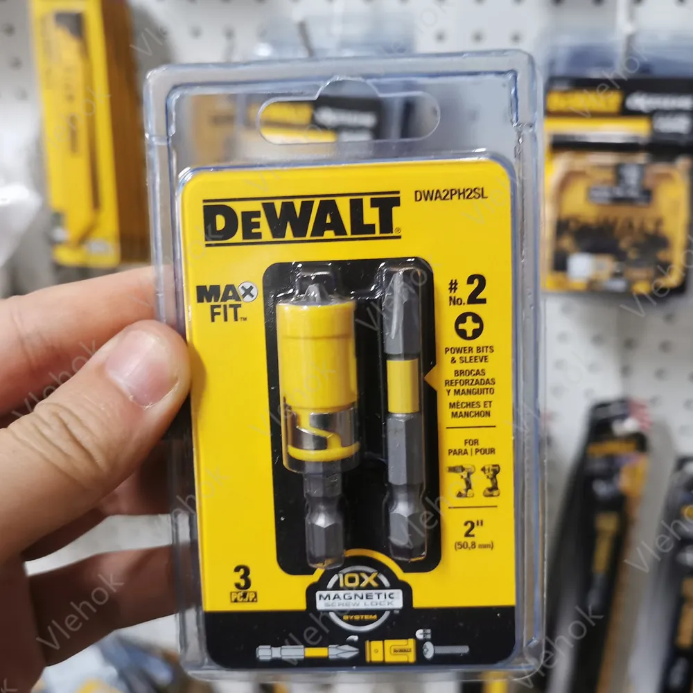 DEWALT DWA2PH2SL MAXFIT 스크루 드라이버 비트 2 'PH2 충격 드라이버 필립스 비트 세트 피벗 자기 빨판 데왈트 도구 액세서리