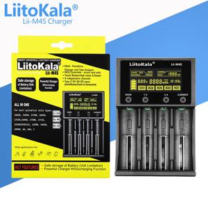 LiitoKala 18650 스마트 충전기 LCD 디스플레이, 26650 21700, 32650, 18500, 20700, 21700, 16340, CR123A, AA AAA 배터리용, Lii-M4S + U1