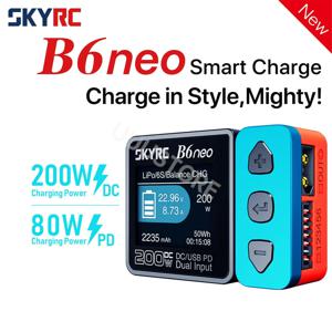 SKYRC B6 NEO B6NEO 스마트 충전기, DC 200W PD 80W LiPo 배터리 밸런스 충전기, RC FPV 드론 자동차 보트 모델용 방전기