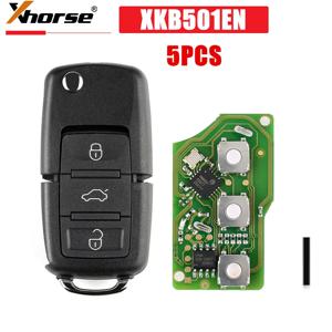 XHORSE XKB501EN 유선 범용 원격 키, VVDI 키 도구, 영어 버전, Volkswagen B5 유형 3 버튼, 5PCs/로트