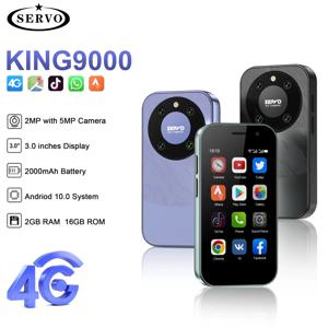 SERVO KING9000 4G LTE 셀룰러 미니 스마트폰, 안드로이드 10.0, 듀얼 SIM, 2GB + 16GB, 2000mAh, 5MP 카메라, 3.0 인치 디스플레이, 소형 휴대폰