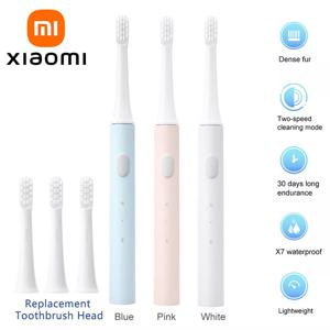 XIAOMI -미지아 T100 음파 전동 칫솔 Mi 스마트 칫솔, 다채로운 USB 충전식 IPX7 방수 칫솔 헤드