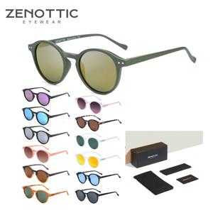 ZENOTTIC 남녀공용 레트로 편광 선글라스, 빈티지 소형 원형 프레임 선글라스, 편광 렌즈, UV400 고글 쉐이드, 2023 2024