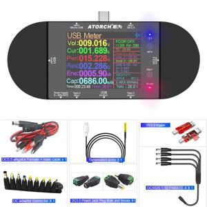 UD24 2.4 인치 USB 테스터 DC5.5 타입 C 디지털 전압계 전류계 보조베터리 전압 검출기 볼트 QC PD 전기 미터 APP