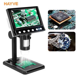 Hayve 4.3 인치 디지털 현미경, 1600X USB 납땜 현미경, 윈도우, 맥 OS, DM7 과 호환 가능, 8 LED, 1080p