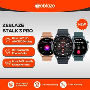 Zeblaze Btalk 3 PRO 스마트 워치, AMOLED 디스플레이, 블루투스 전화 통화, 건강 및 피트니스 추적 스마트워치, 1.43 인치, 신제품