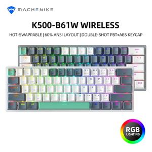 Machenike 유선 기계식 게이밍 키보드, 핫 스왑 가능, RGB 라이트, 맥 윈도우, 94 키, K500