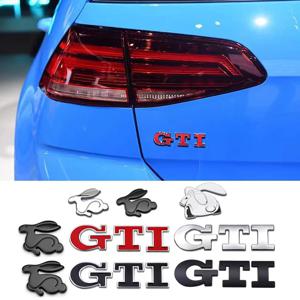 자동차 액세서리 그릴 배지 스티커, 토끼 GTI 로고 데칼, VW GTI 폴로 골프 파사트 시로코 제타 티구안 비틀 투란용, 1 개