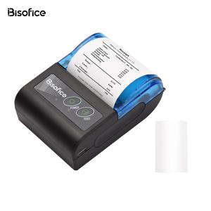 Bisofice-미니 열전사 프린터, 무선 USB 영수증 청구서 티켓 프린터, 58mm 인쇄 용지, iOS 안드로이드 윈도우즈와 호환 가능