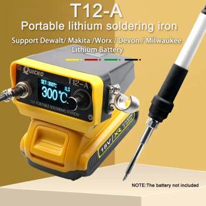 무선 납땜 스테이션 납땜 다리미, Dewalt, Makita, Milwaukee, Worx 배터리, DIY 수리용 최대 리튬 이온 배터리, 72W, T12, 20V