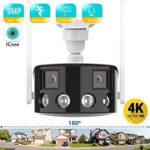 BESDER-8MP 4K 듀얼 렌즈 초광각 180 ° Wifi IP 카메라, 시큐리티 보호 Ai 인간 감지 보안 감시 ICSEE 앱 Cctv 카메라 cctv무선wifi 한국형 security protection 몰래 카메라 캠코더 스마트 홈 미니 스파이 카메라 초소형카메라 몰래카메라 디지털 카메라 cctv카메라 소형카메라 미니카메라 초소형몰래카메라 몰카 위장카메라 4k 미니 카메라 밤의