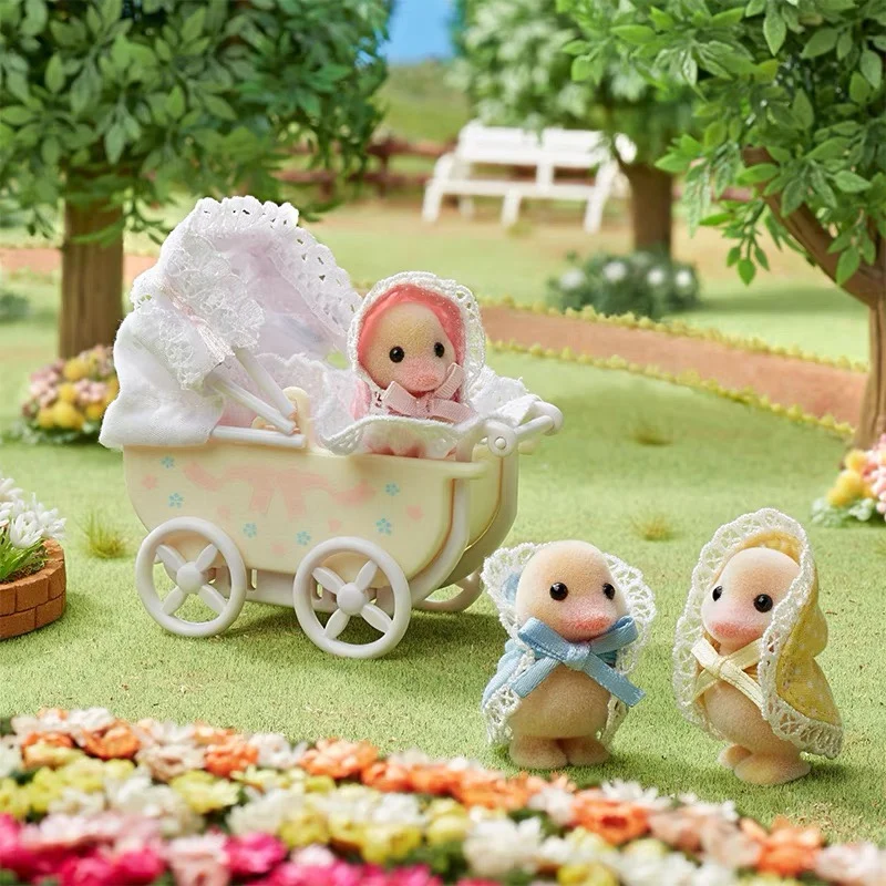 Sylvanian Families 의류 가구 하우스 플레이 하우스 장난감, 소녀 생일 선물, 오리지널 액세서리