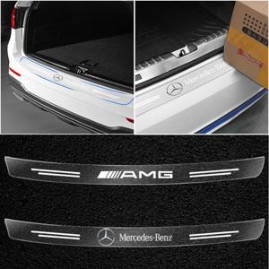 투명 자동차 트렁크 배지 보호 3D 스티커, 메르세데스 벤츠 AMG C200L GLC C200 W205 W211 W204 용 자동차 액세서리, 1 개