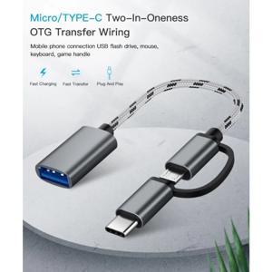 2 in 1 USB 3.0 OTG 어댑터 케이블, C타입 마이크로 USB to USB 3.0 인터페이스 충전 케이블 라인, 핸드폰 변환기용