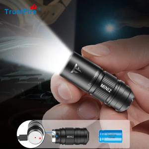 Trustfire Mini2 충전식 미니 Led 손전등 키 체인, Usb 전원 250 루멘 플래시 라이트 IPX8 EDC 토치 램프 손전등