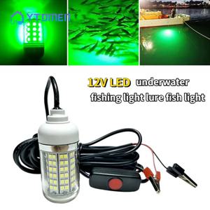 LED 낚시 조명, 100W Ip68 루어 어군 탐지기 램프, 108 LED 2835SMD, 새우 오징어 크릴 유인, 4 가지 색상 수중 조명, 12V