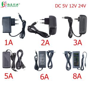 LED 전원 어댑터 암 커넥터, AC 110V 220V DC 12V 24V 5V 조명 변압기, 스트립 CCTV 라우터용, 5.5x2.1-2.5mm