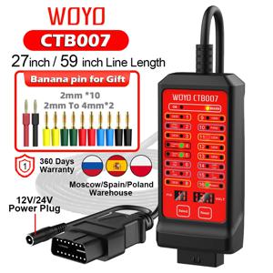 WOYO CTB007 자동차 OBD2 스캐너 진단, 16 핀 디지털 전압 테스터, 자동차  공구 OBD 테스터기  브레이크아웃 박스, 29.5 인치, 59 인치 OBDII 연장 케이블 포함, 차량용, 자동차공구