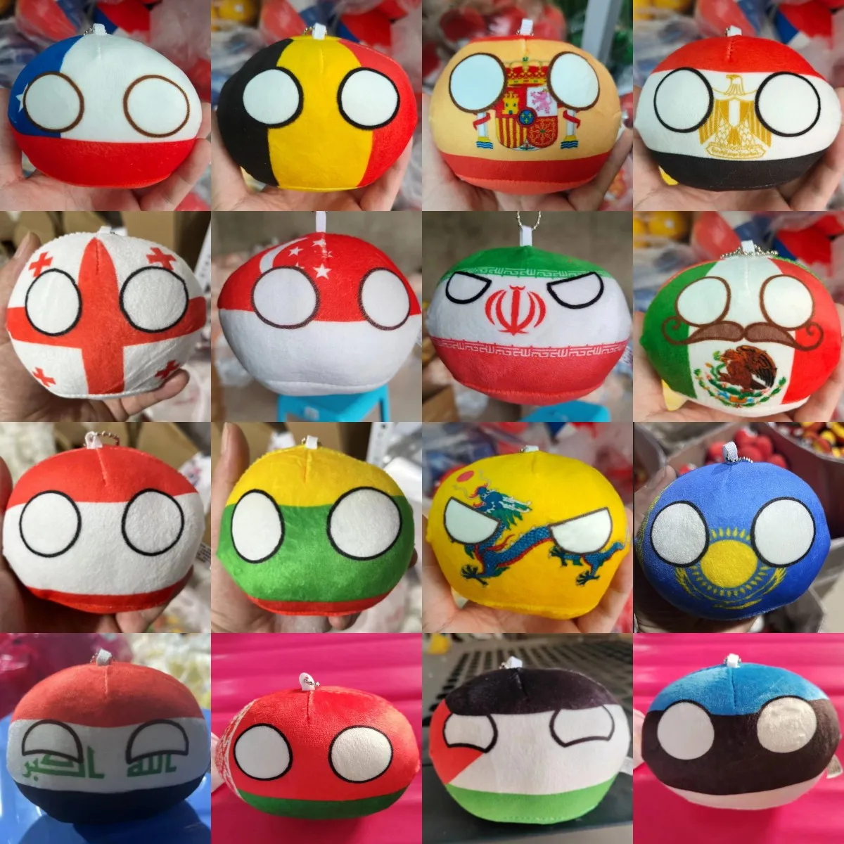 Polandball 펜던트 컨트리 볼 봉제 장난감, 70 가지 스타일, 10cm 컨트리 볼, 폴란드 인형, 어린이를 위한 크리스마스 선물