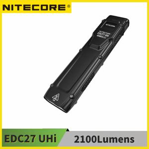 NITECORE EDC27 UHI 충전식 전술 손전등, OLED 실시간 디스플레이 내장 배터리 트로치 라이트, 3100 루멘