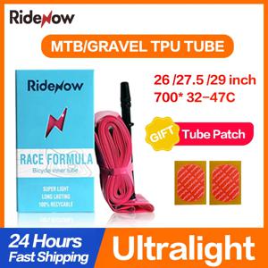 Ridenow 초경량 자전거 TPU 튜브, 자갈 700c 32c-47c 용, MTB 자전거 내부 타이어, 26 27.5 29 인치, 45mm, 65mm, 85mm