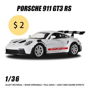 1:36 포르쉐 911 GT3 RS 메탈 스포츠카 슈퍼카, 패스트 퓨리어스 원피스 자동차 장난감, 소년 다이캐스트 자동차 모델 선물, 핫 휠 풀